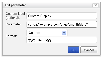 Custom link format