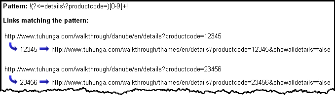 Individual import URLs that match user-defined pattern