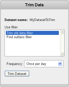 Selecting filter to use to trim dataset